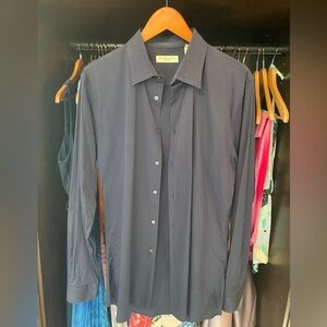 Men’s Burberry dress shirt, worn once, navy, slim 17-43